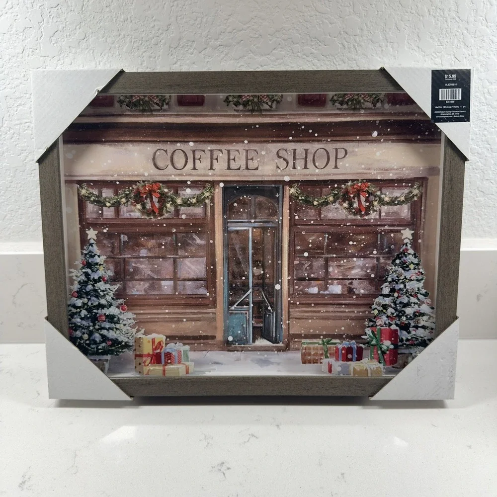 Viral Hobby Lobby Christmas ~ Coffee Shop Framed Wall Decor Art